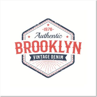 Brooklyn authentic vintage print in American classic style Posters and Art